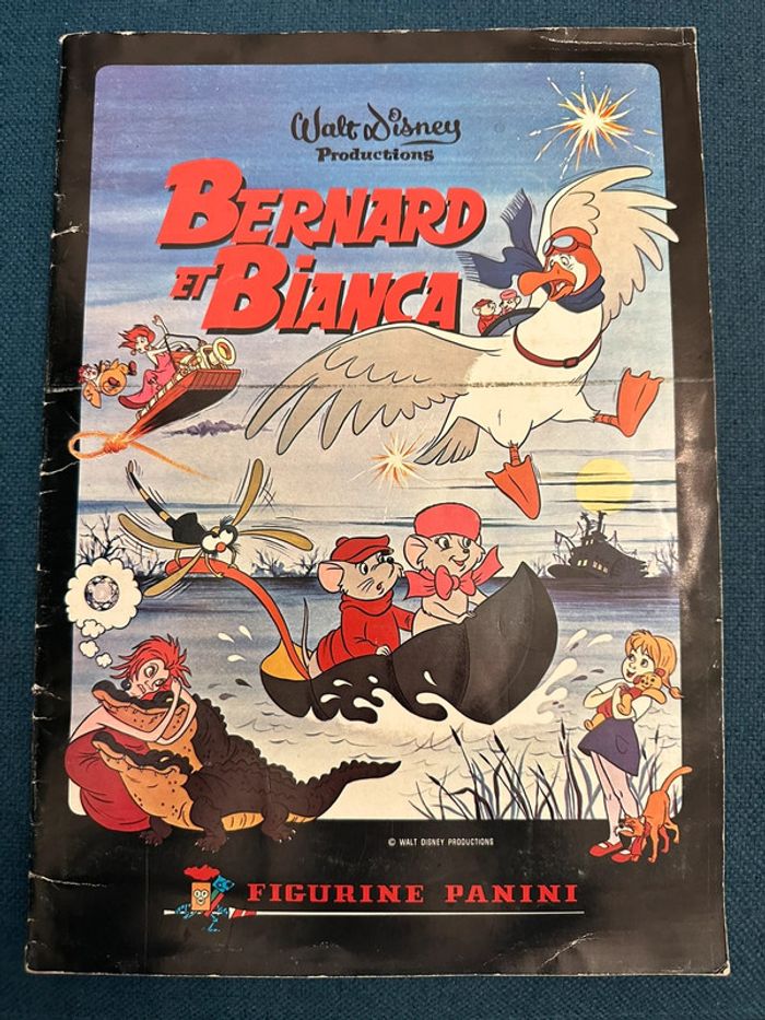Album livre Panini complet stickers autocollants Disney Bernard et Bianca souris ancien vintage