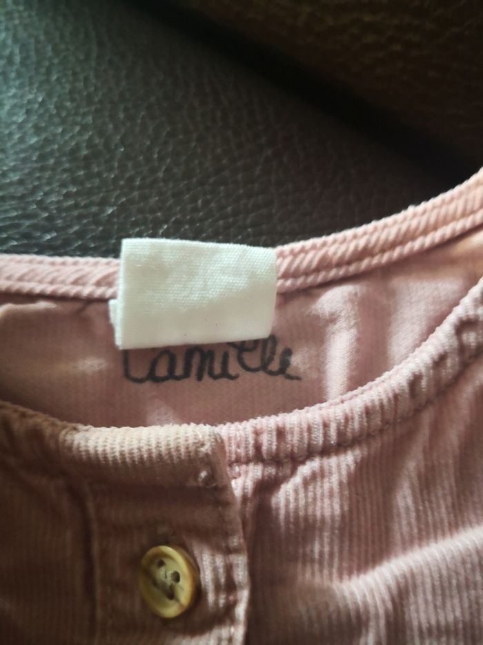 Blouse velours rose H&M 12-18 mois - photo numéro 3