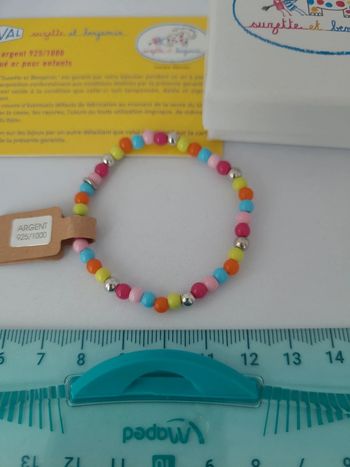 Bracelet enfant argent 925 et perles