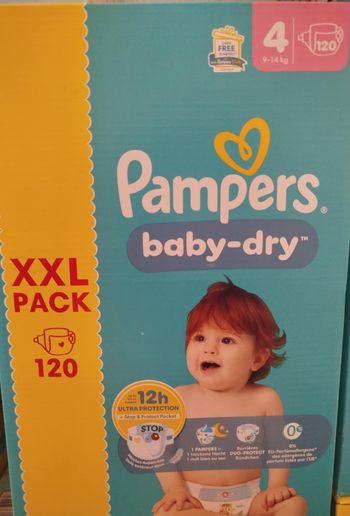 Pampers Baby Dry T4 120 Couches 9-14kgs