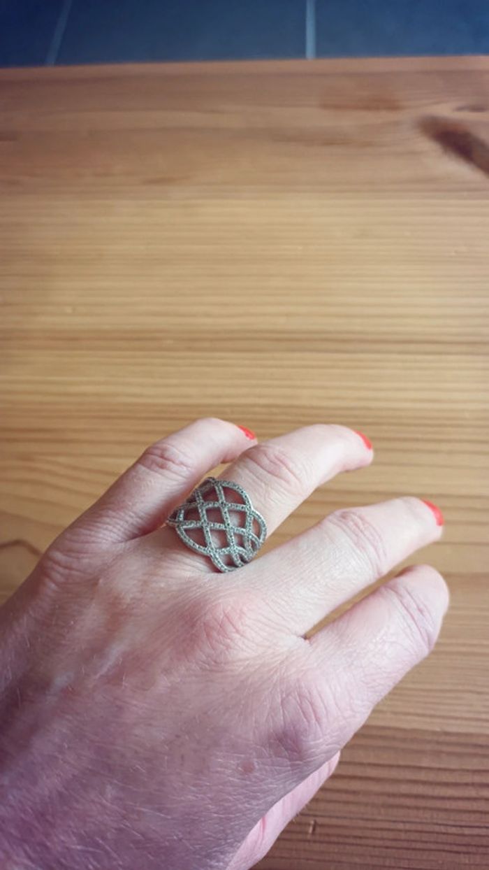 Bague en argent 925 et zirconium - photo numéro 8