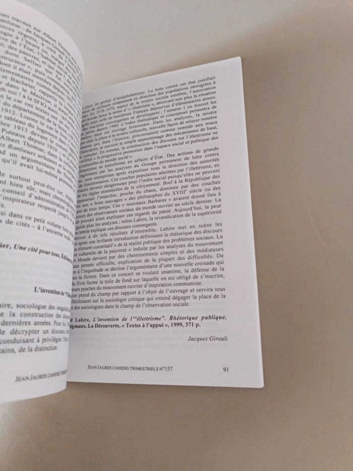 Jean Jaurès lectures cahiers trimestriels numéro 157 - photo numéro 13