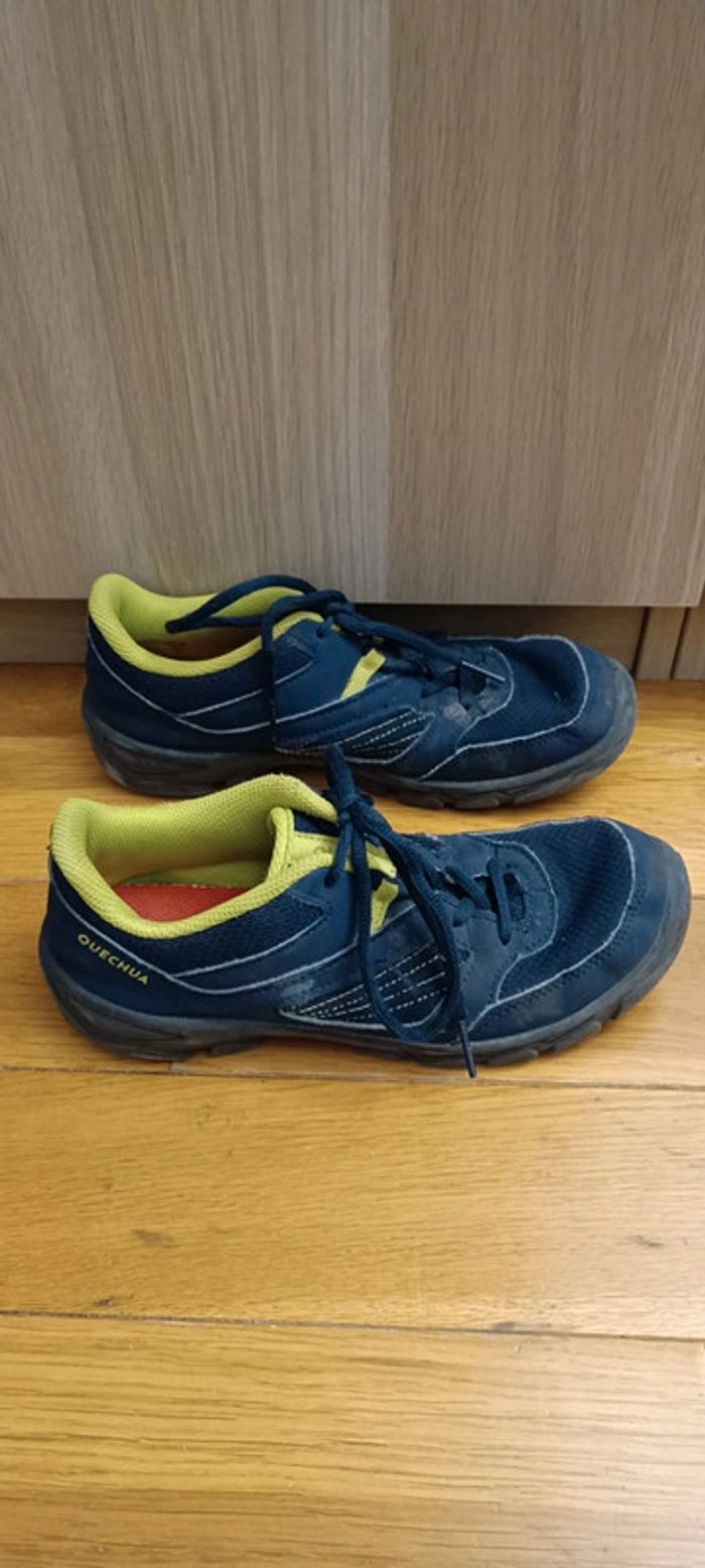 Chaussures montagne Queshua bleu et jaune taille 36