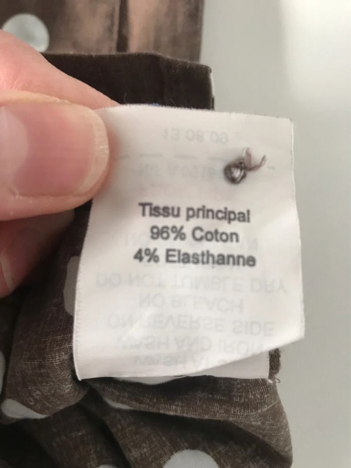 Pantalon d'été marron à pois blancs. Tartine et chocolat 8 ans - photo numéro 8