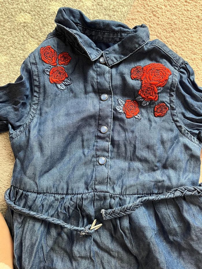 Robe en jean à fleurs Orchestra 2 ans - photo numéro 2