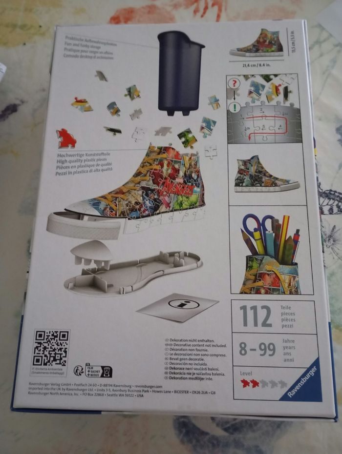Puzzle 3D sneakers Marvel avengers neuf - photo numéro 2