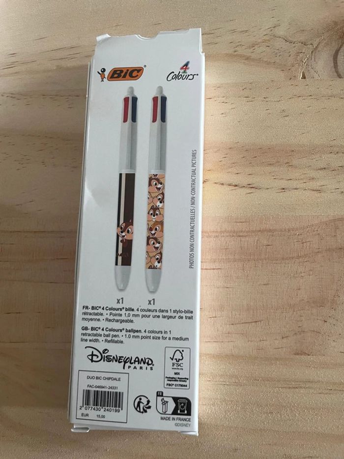 Duo Stylos BIC 4 Couleurs Disney Parks - Tic et Tac - Édition Limitée ! - photo numéro 2