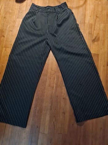 Pantalon noir à rayures