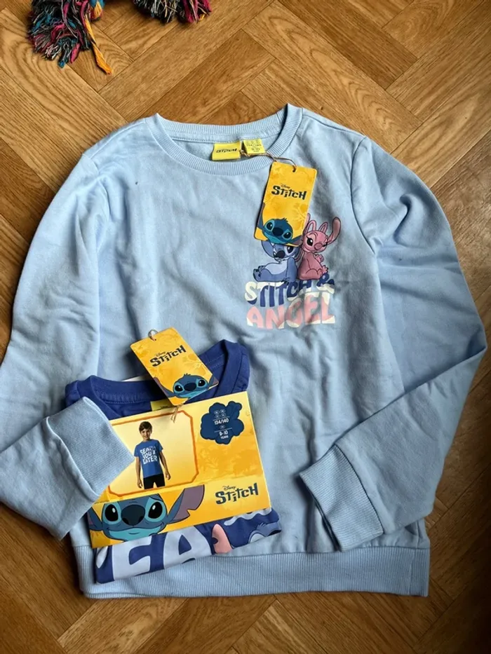 Ensemble Sweat léger et t shirt MC 9/10 ans Stitch