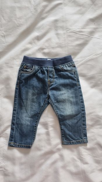 Jean bébé Obaîbi Taille Élastiquée  Denim