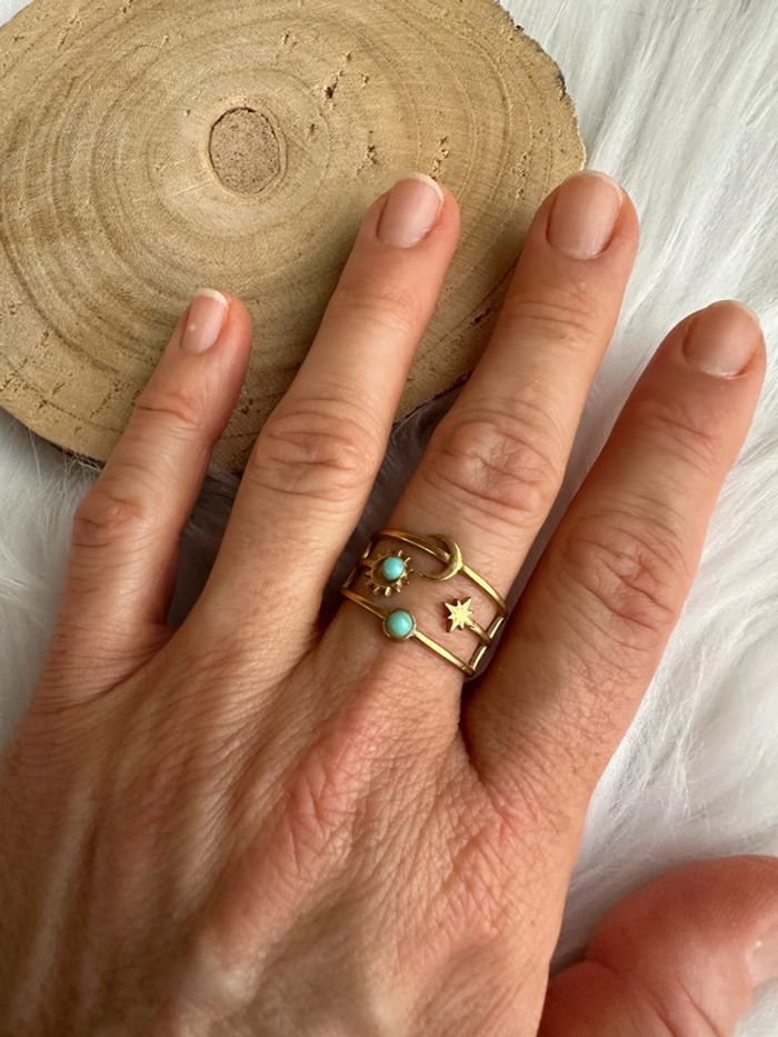 Bague or étoile neuve - photo numéro 2