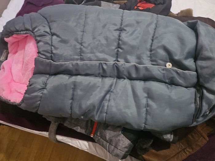 Chancelière babysun rose et grise