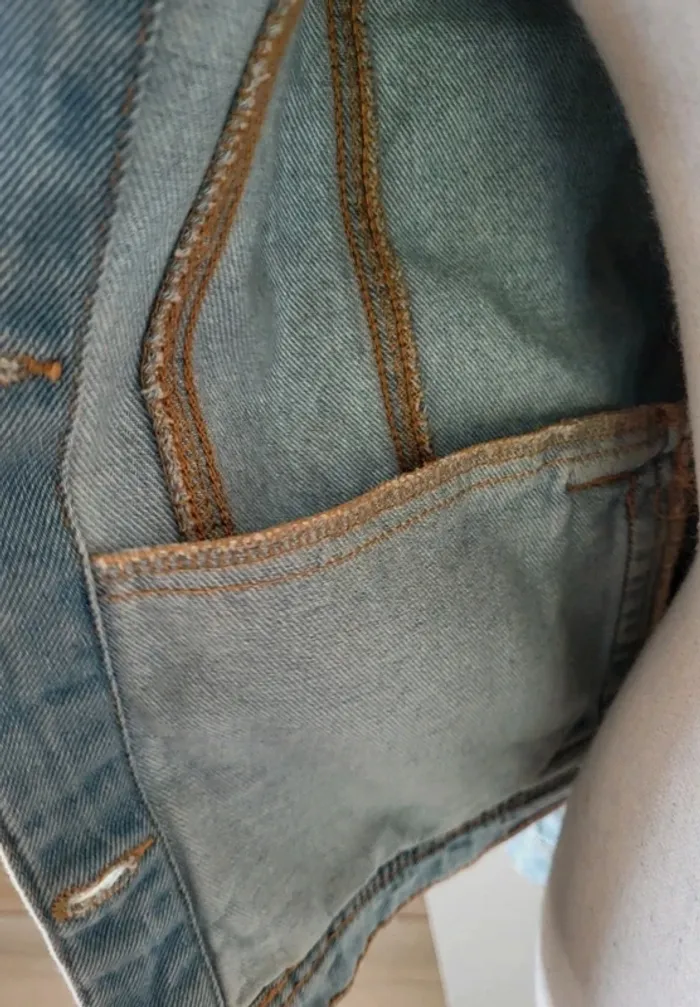 Veste en jean bleue claire Tissaia Taille 14ans - photo numéro 6
