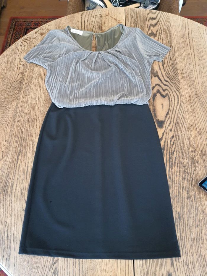 Jolie Robe Batida taille 1 (fr 36) noir/kaki - photo numéro 8
