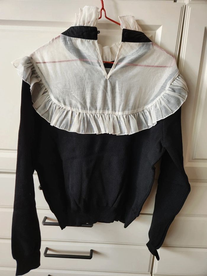 Blouse manches longues avec dentelle - photo numéro 2