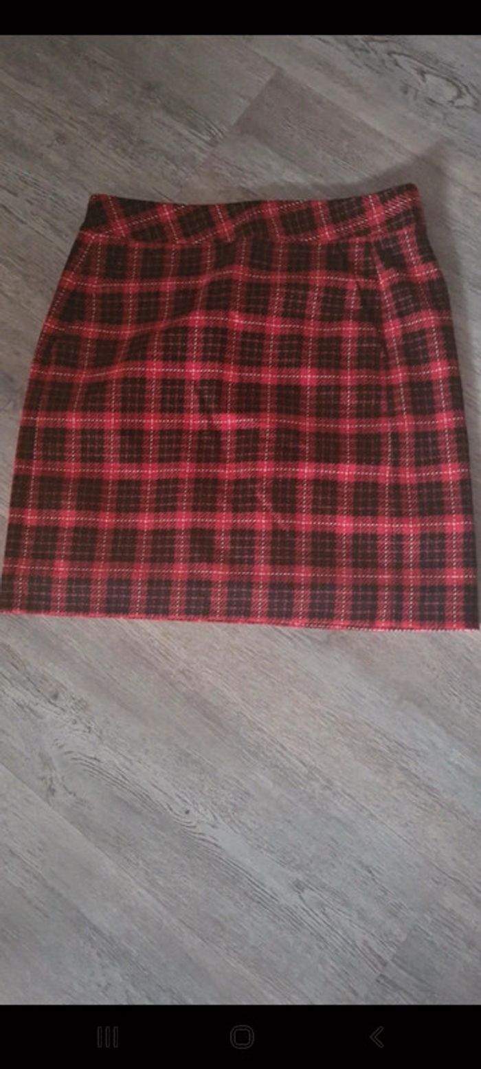 Jupe carreaux camaïeu - photo numéro 3