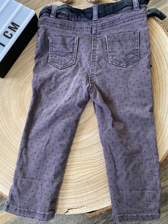 Pantalon Anthracite à Pois Fille - photo numéro 5