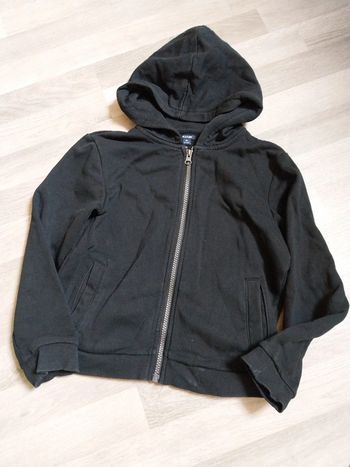 Veste garçon kiabi à capuche noir 8 ans