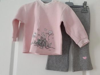 Ens 2 p pull et pantalon fille bébé 1 an