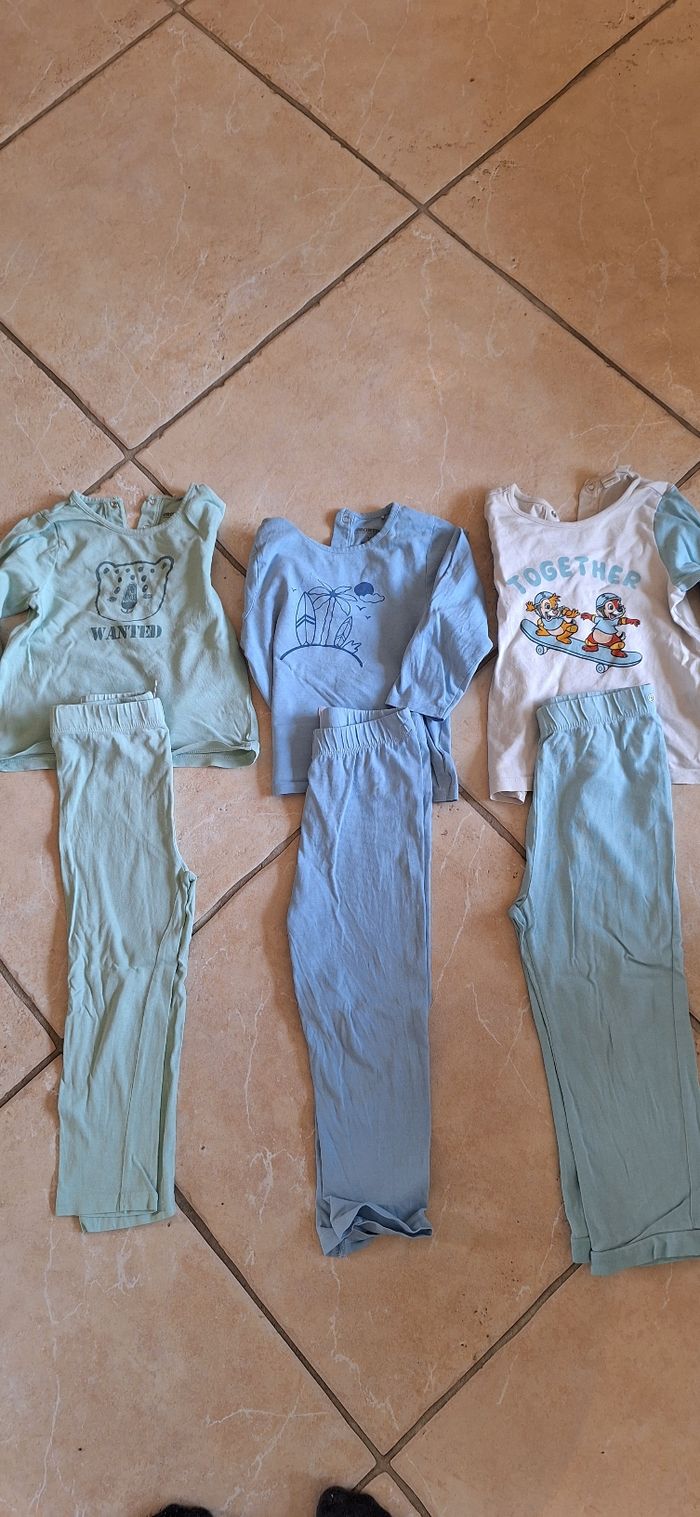 Pyjamas légers manches longues pantalons idéal mi saison ou début été - photo numéro 1