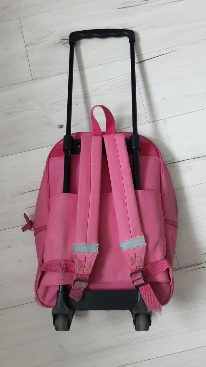 Sac à dos cartable à roulettes rose Minnie 41 x 31 cm - photo numéro 4