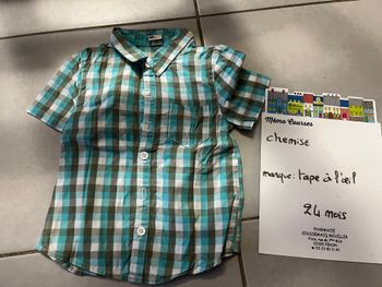 Chemise garçon 24 mois