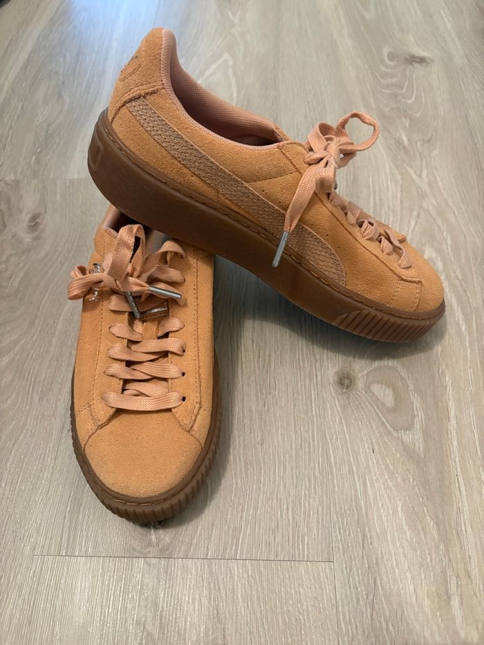 Baskets puma rose corail - photo numéro 4