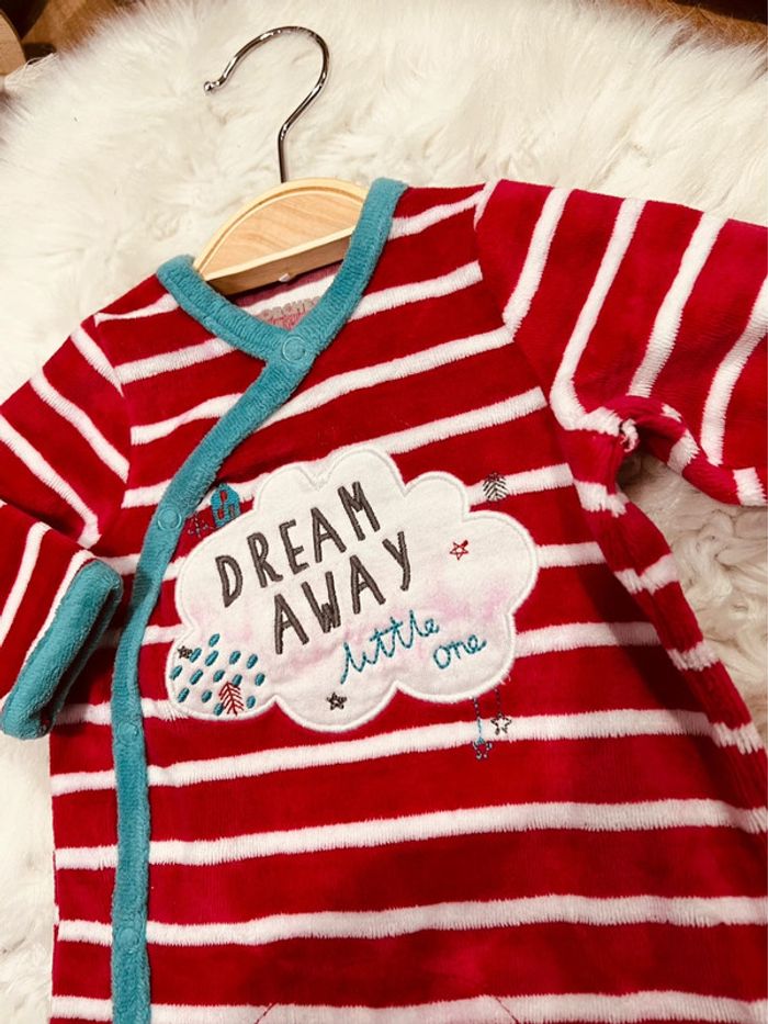 Taille naissance pyjama velours garçon orchestra rouge * nuage * 💙 - photo numéro 2