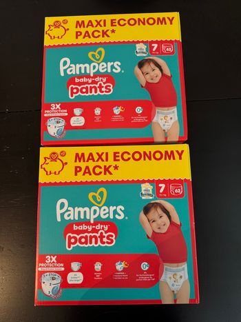 124 couches pampers pants taille 7