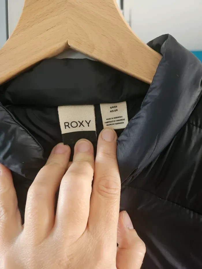 Doudoune fine veste imperméable manteau bleu marine taille S Roxy très bon état - photo numéro 5