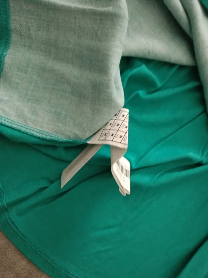 Chemise manches longues turquoise Promod M oiseaux noirs - photo numéro 3
