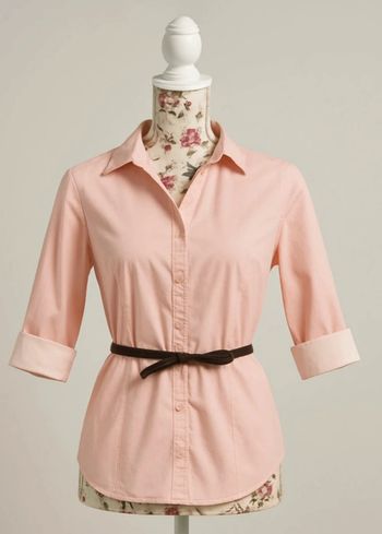🌸 Chemise Rose Cintrée Taille M – Classique & Féminine 🌸