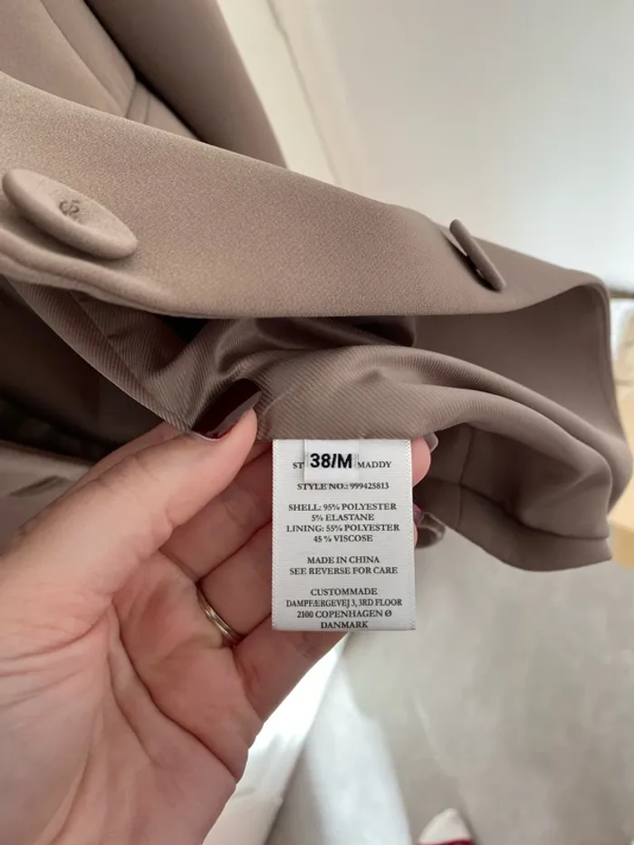 Blazer taupe à épaulettes Custommade - photo numéro 10