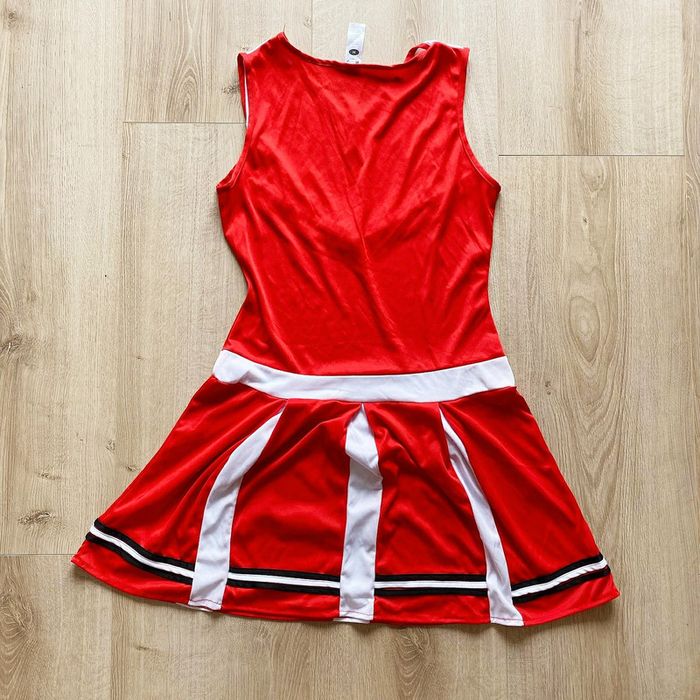 Smiffys Tenue de Pom-Pom Girl Femme Exclusive US Cheerleaders Sportwear Rouge (Taille M) - photo numéro 9