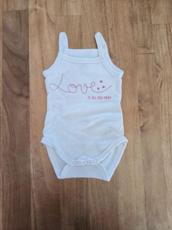 Body bretelles fines 3mois Tex