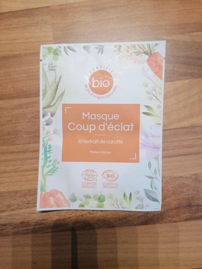 Masque coup d'éclat bio