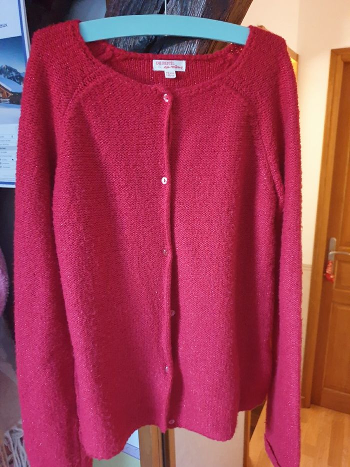 Gilet rouge pailletté