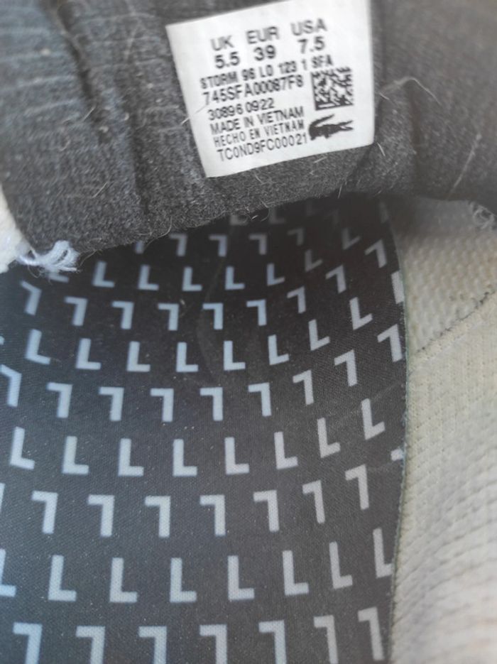 Lacoste sneakers storm 96 cuir taille 39 - photo numéro 6