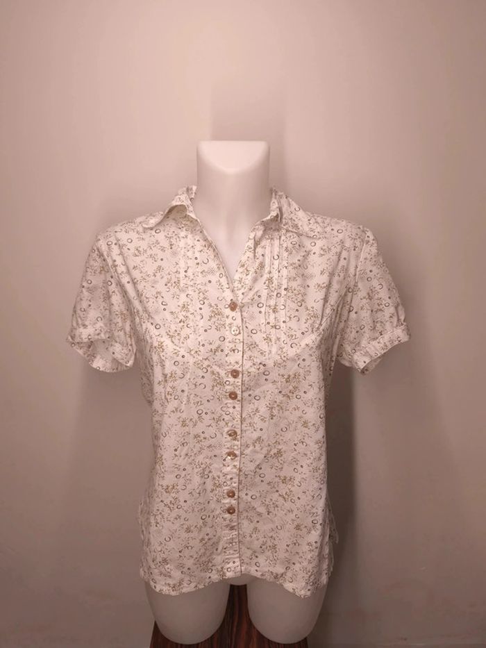 Chemise TBS Femme Taille 40 Blanc motifs