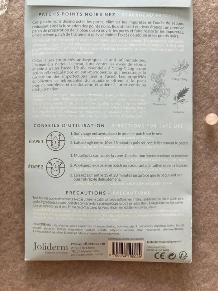 Patch points noirs nez de Joliderm - photo numéro 5