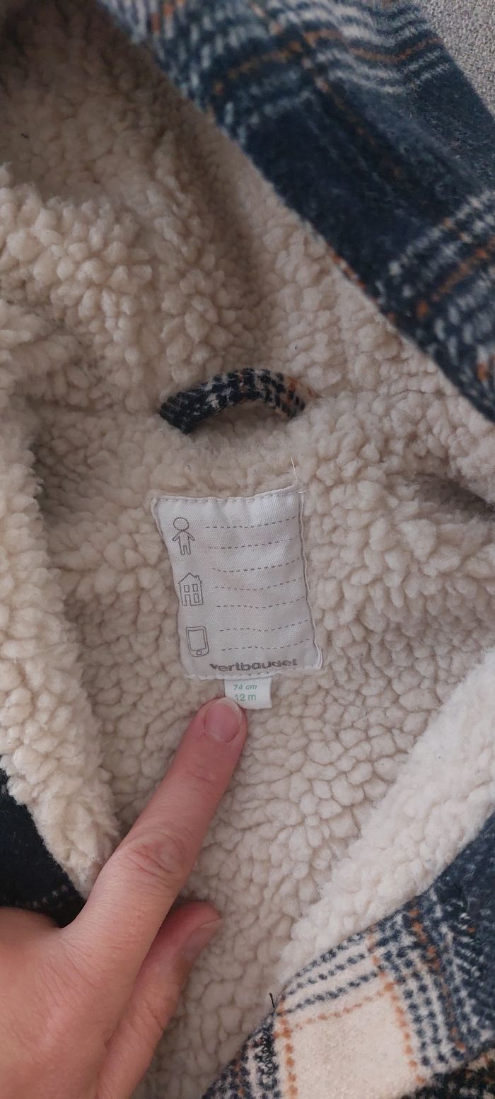 Manteau Vertbaudet Bébé 12 mois à carreaux - photo numéro 6