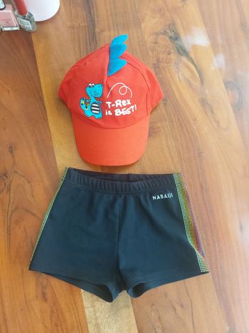 Lot short de bain et casquette