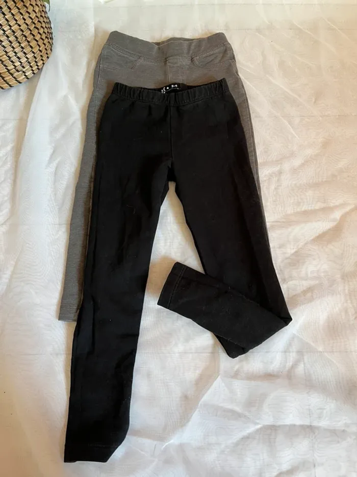 Lot 2 pantalons taille 3/4 ans - photo numéro 2