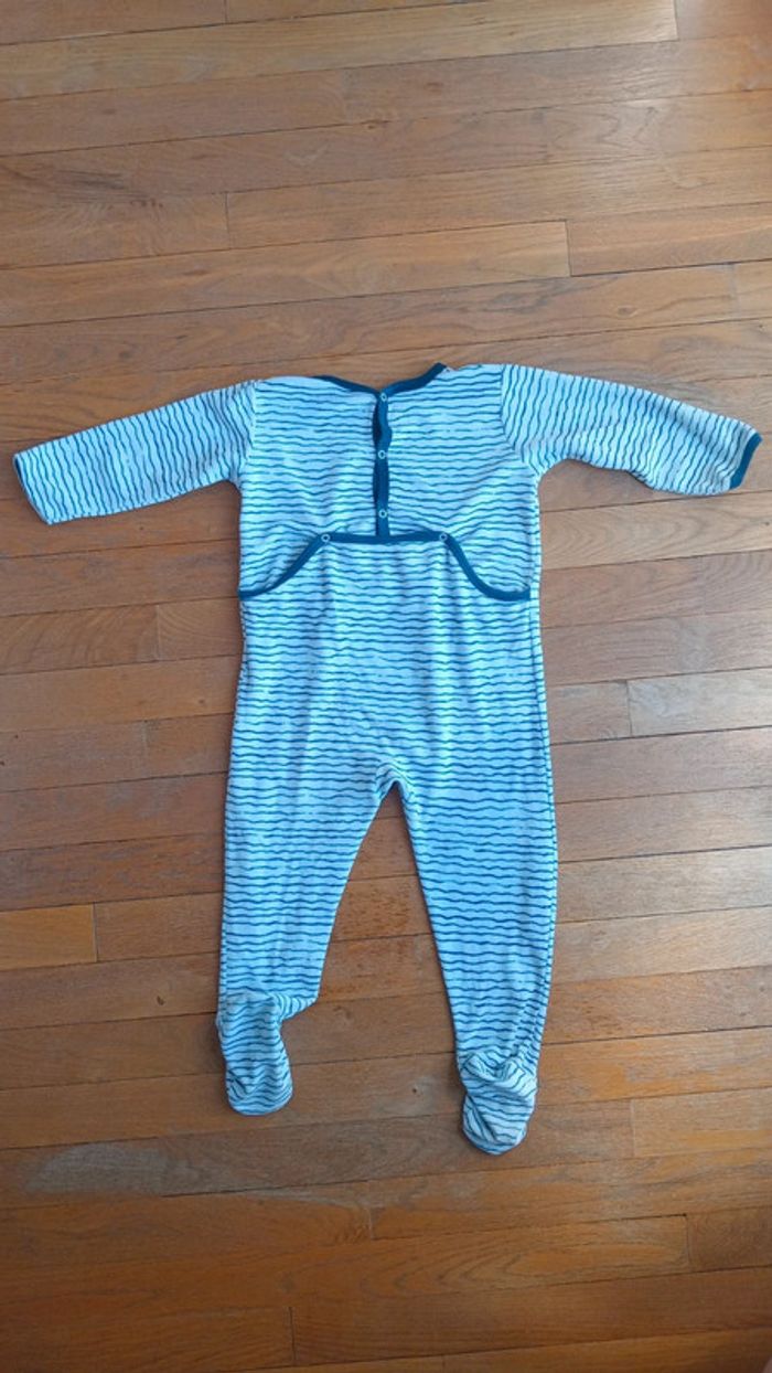 Pyjama marinière velours garçon fille Petit Bateau 24 mois - photo numéro 7