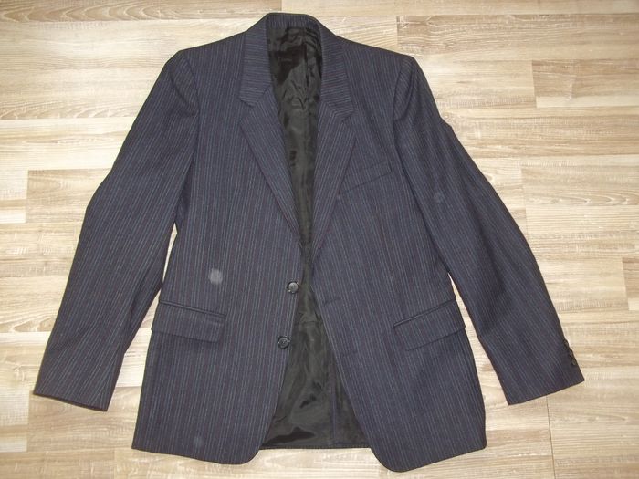 Costume 3 pièces bleu marine fines rayures Jérôme Cotteret - photo numéro 2