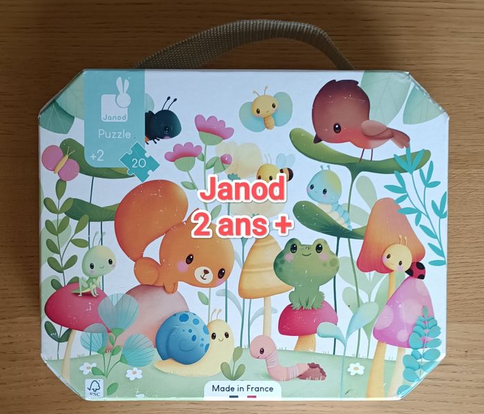 Puzzle Janod "Les compagnons du jardin" 20 pièces 2 ans +