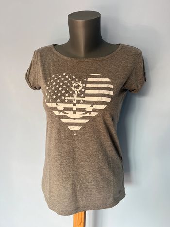 T-shirt manches courtes gris - Tom Tailor - Taille XS