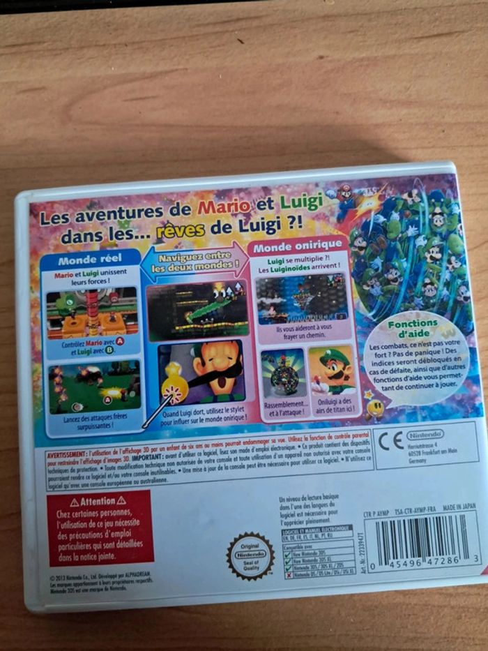 Jeu 3DS Mario & Luigi Dream Team Bros - photo numéro 2