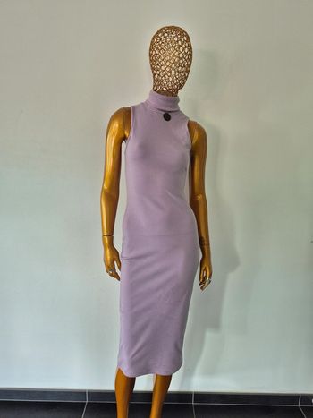 Robe Longue Femme Col Roulé Lila Taille M/38