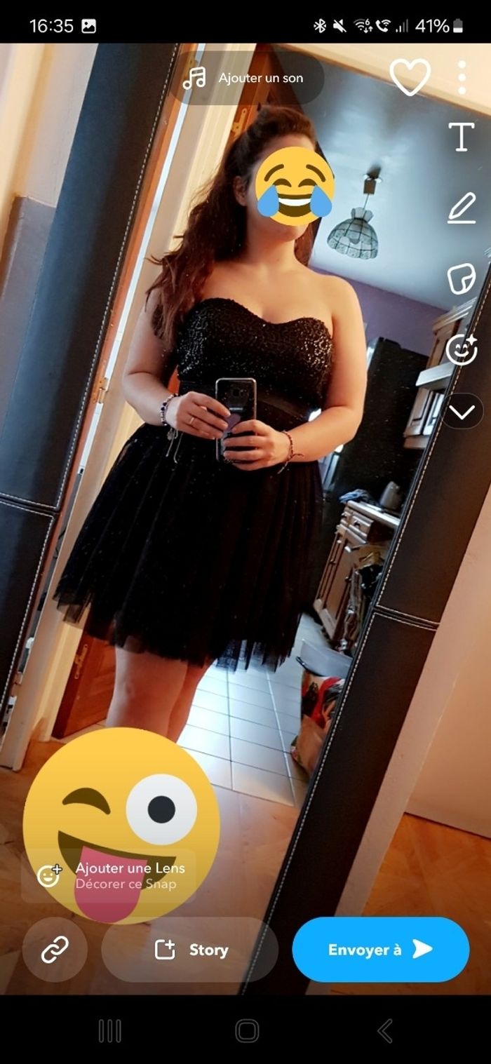 Robe bustier noire jennyfer
